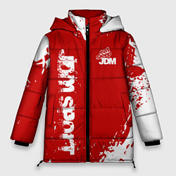 Куртка зимняя женская Eat Sleep JDM: Red Style, цвет: 3D-черный