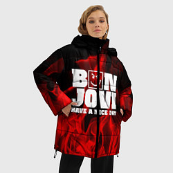 Куртка зимняя женская Bon Jovi: Have a nice day, цвет: 3D-черный — фото 2