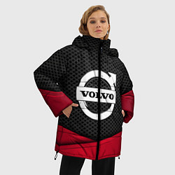 Куртка зимняя женская Volvo: Grey Carbon, цвет: 3D-красный — фото 2