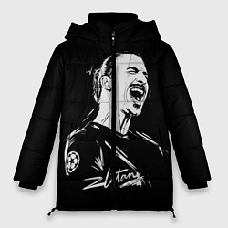Куртка зимняя женская Zlatan Ibrahimovic, цвет: 3D-черный