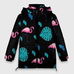 Женская зимняя куртка Ночные фламинго