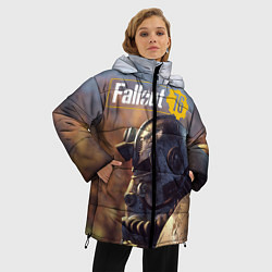 Куртка зимняя женская Fallout 76, цвет: 3D-светло-серый — фото 2