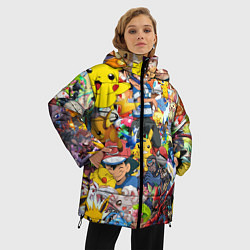 Куртка зимняя женская Pokemon Bombing, цвет: 3D-светло-серый — фото 2