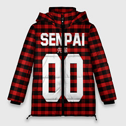 Куртка зимняя женская Senpai 00: Red Grid, цвет: 3D-черный