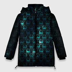 Куртка зимняя женская TES: Blue Pattern, цвет: 3D-черный