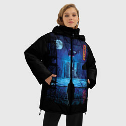 Куртка зимняя женская Blade Runner: Dark Night, цвет: 3D-светло-серый — фото 2