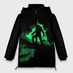 Куртка зимняя женская Хищник в лесу, цвет: 3D-черный