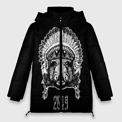 Куртка зимняя женская Кабан-индеец 2019, цвет: 3D-черный
