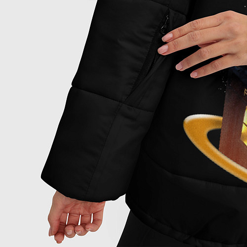 Женская зимняя куртка Тардис в Портале / 3D-Черный – фото 5