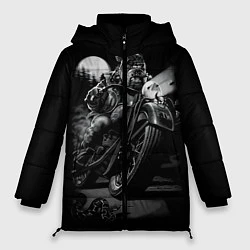 Куртка зимняя женская Бульдог-байкер, цвет: 3D-черный