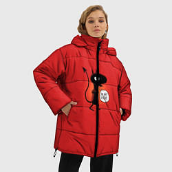 Куртка зимняя женская Disenchantment: I'm not a Cat, цвет: 3D-красный — фото 2
