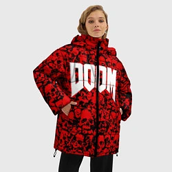 Куртка зимняя женская DOOM: Blooded Skuls, цвет: 3D-черный — фото 2