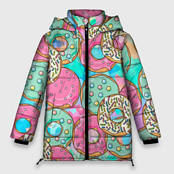 Куртка зимняя женская Сахарные пончики, цвет: 3D-светло-серый