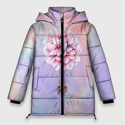 Куртка зимняя женская Цветочный шар, цвет: 3D-черный