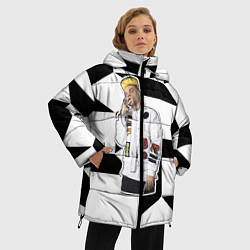 Куртка зимняя женская Элджей стайл, цвет: 3D-черный — фото 2