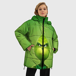 Куртка зимняя женская Гринч, цвет: 3D-черный — фото 2