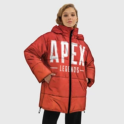 Куртка зимняя женская Apex Legends: Red Logo, цвет: 3D-красный — фото 2