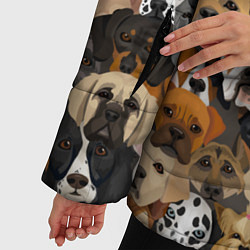 Куртка зимняя женская Породы собак, цвет: 3D-черный — фото 2