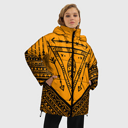 Куртка зимняя женская Native American: Yellow Style, цвет: 3D-красный — фото 2