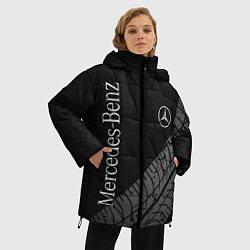 Куртка зимняя женская Mercedes AMG: Street Style, цвет: 3D-черный — фото 2