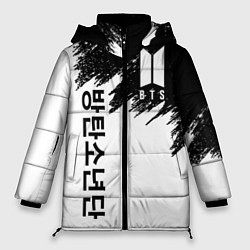 Куртка зимняя женская BTS: White & Black, цвет: 3D-черный