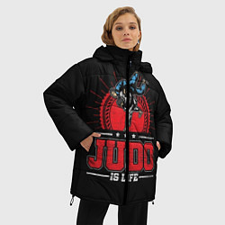 Куртка зимняя женская Judo is life, цвет: 3D-черный — фото 2