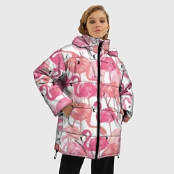 Куртка зимняя женская Рай фламинго, цвет: 3D-черный — фото 2
