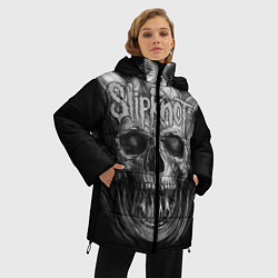 Куртка зимняя женская Slipknot: Devil Skull, цвет: 3D-черный — фото 2