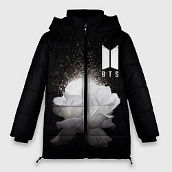 Куртка зимняя женская BTS Flower, цвет: 3D-черный