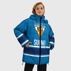 Куртка зимняя женская Сборная Финляндии, цвет: 3D-черный — фото 2
