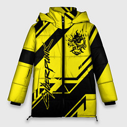 Куртка зимняя женская Cyberpunk 2077: Yellow Samurai, цвет: 3D-черный
