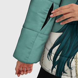 Куртка зимняя женская Billie Eilish: Turquoise Hair, цвет: 3D-черный — фото 2