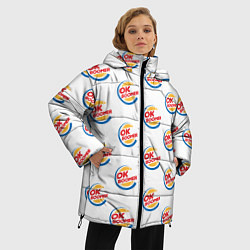 Куртка зимняя женская OK boomer logo, цвет: 3D-черный — фото 2