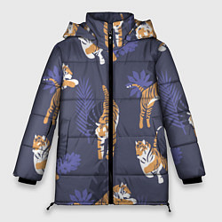 Куртка зимняя женская Тигриный прайд, цвет: 3D-красный