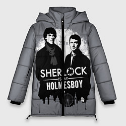 Куртка зимняя женская Sherlock Holmesboy, цвет: 3D-светло-серый