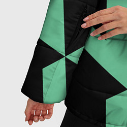 Куртка зимняя женская Abstract zigzag pattern, цвет: 3D-черный — фото 2