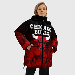 Куртка зимняя женская CHICAGO BULLS, цвет: 3D-красный — фото 2
