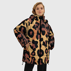 Куртка зимняя женская Кошачий окрас, цвет: 3D-красный — фото 2
