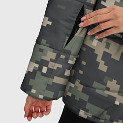 Куртка зимняя женская Пиксельный камуфляж, цвет: 3D-светло-серый — фото 2