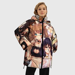 Куртка зимняя женская Ahegao, цвет: 3D-черный — фото 2