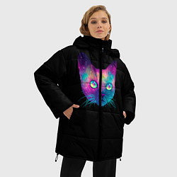 Куртка зимняя женская Котейка, цвет: 3D-черный — фото 2