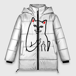 Куртка зимняя женская Meme Cat, цвет: 3D-черный