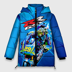 Куртка зимняя женская Suzuki MotoGP, цвет: 3D-черный
