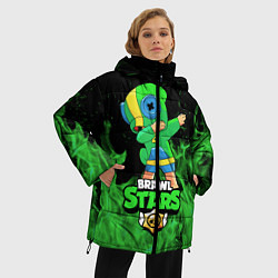Куртка зимняя женская Brawl Stars Leon, Dab, цвет: 3D-черный — фото 2
