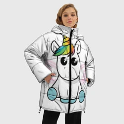 Куртка зимняя женская Милый единорожка, цвет: 3D-светло-серый — фото 2