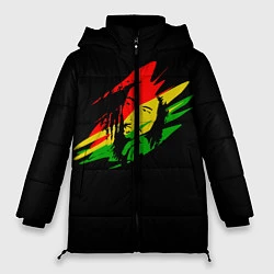 Куртка зимняя женская Боб Марли, цвет: 3D-черный