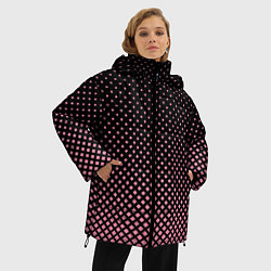 Куртка зимняя женская Ромбы, цвет: 3D-красный — фото 2