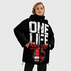 Куртка зимняя женская One Life Many Fight, цвет: 3D-черный — фото 2