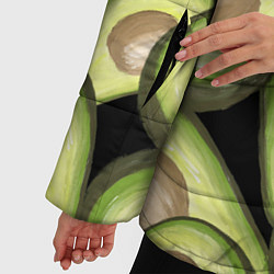 Куртка зимняя женская Avocado background, цвет: 3D-черный — фото 2
