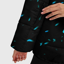 Куртка зимняя женская Brawl stars leon shark, цвет: 3D-черный — фото 2